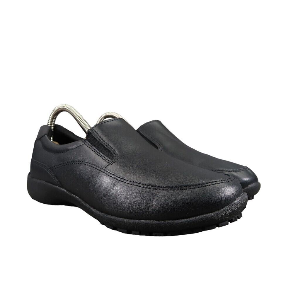 safeTstep Shoes Womens 8 Slip On Clog Work Comfort Uniform Slip Resistant Black
